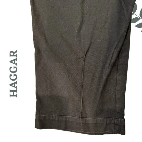 Classic Black Stretch Capris by Haggar | Mid Rise Cropped Pant Size 16P - Picture 5 of 6